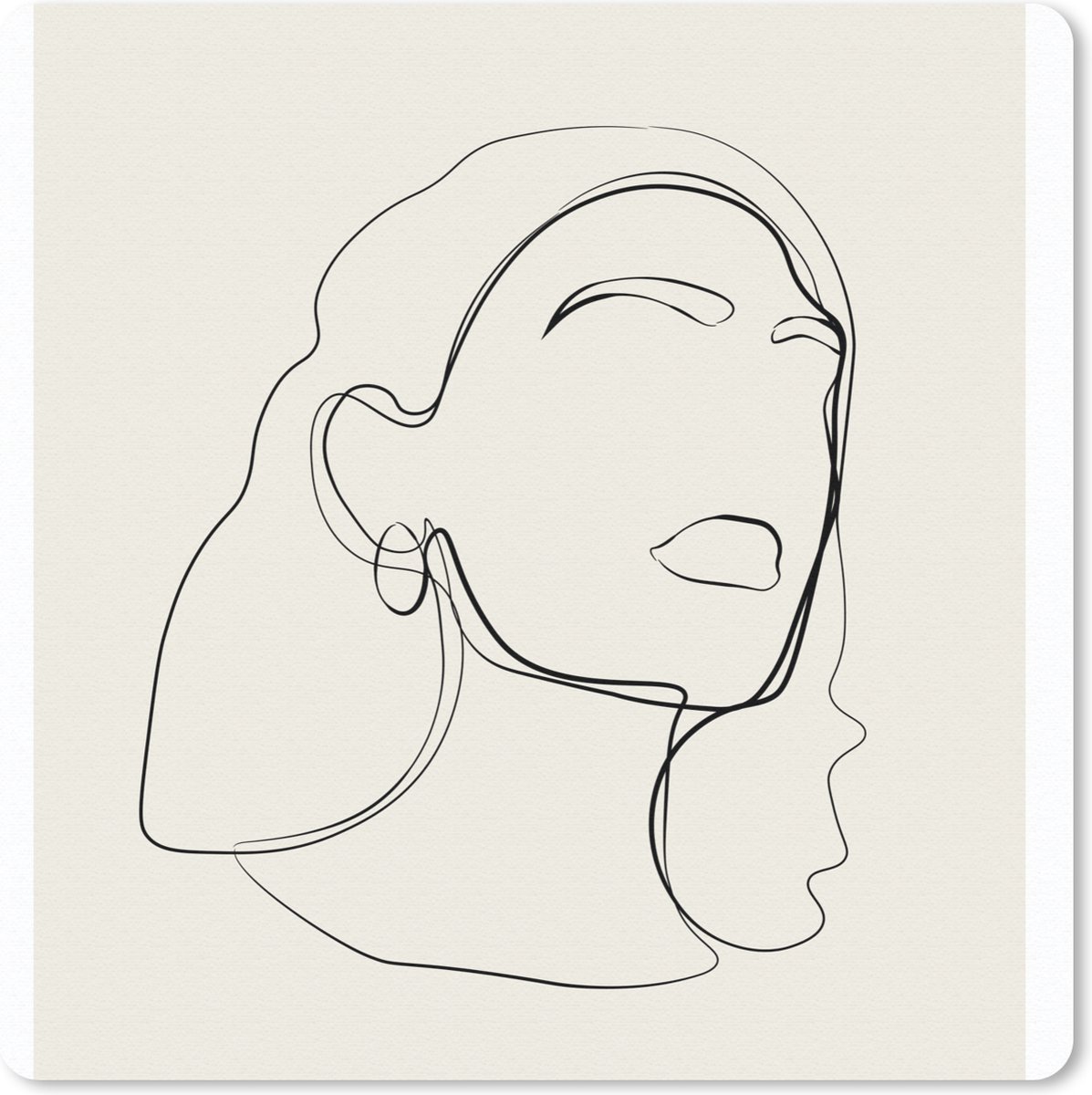 Muismat 20x20 cm - Mousepad Vrouwen - Line art - Tekst - Quotes - Muismatten