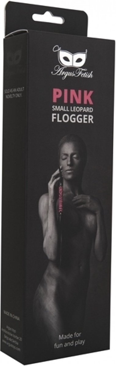 Goedkoopste Argus Pink Leopard Flogger - Leatherlook Zweep - AF 001024