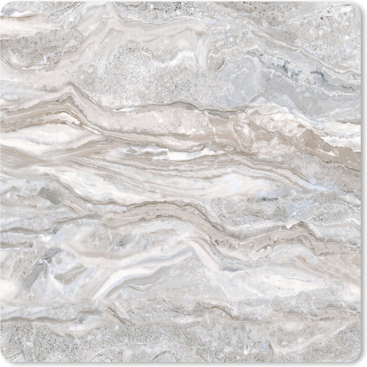 Muismat 30x30 cm - Mousepad Marmer - Textuur - Grijs - Muismatten