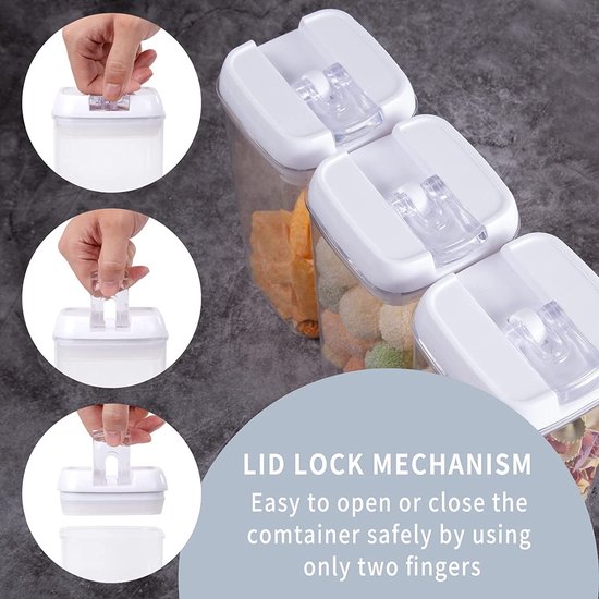 Schramm® 5 stuks voorraadpotten BPA vrije set 5 maten in 3