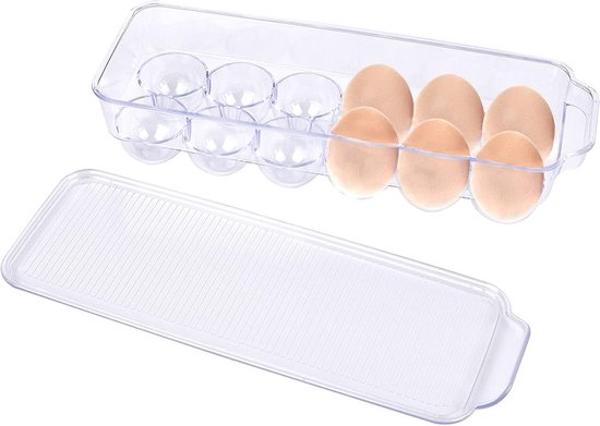 2 x eierdoos voor 12 eieren - eieropslag - eierhouder voor de koelkast
