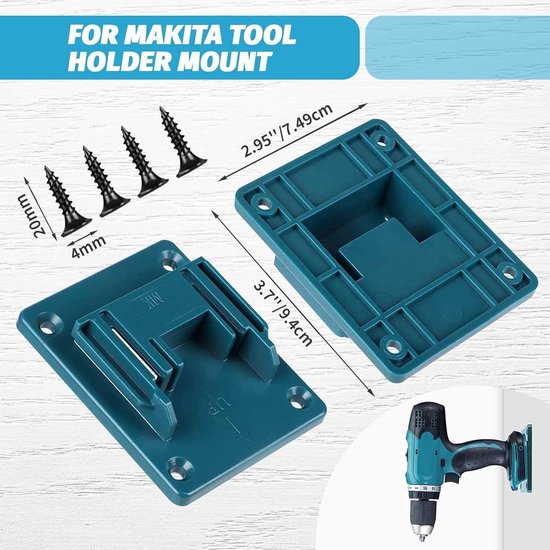 Wall Mount Tool Holder For Makita/dewalt Miwatch - 6 Pieces 14-18 V Power Tool Drilling Tools