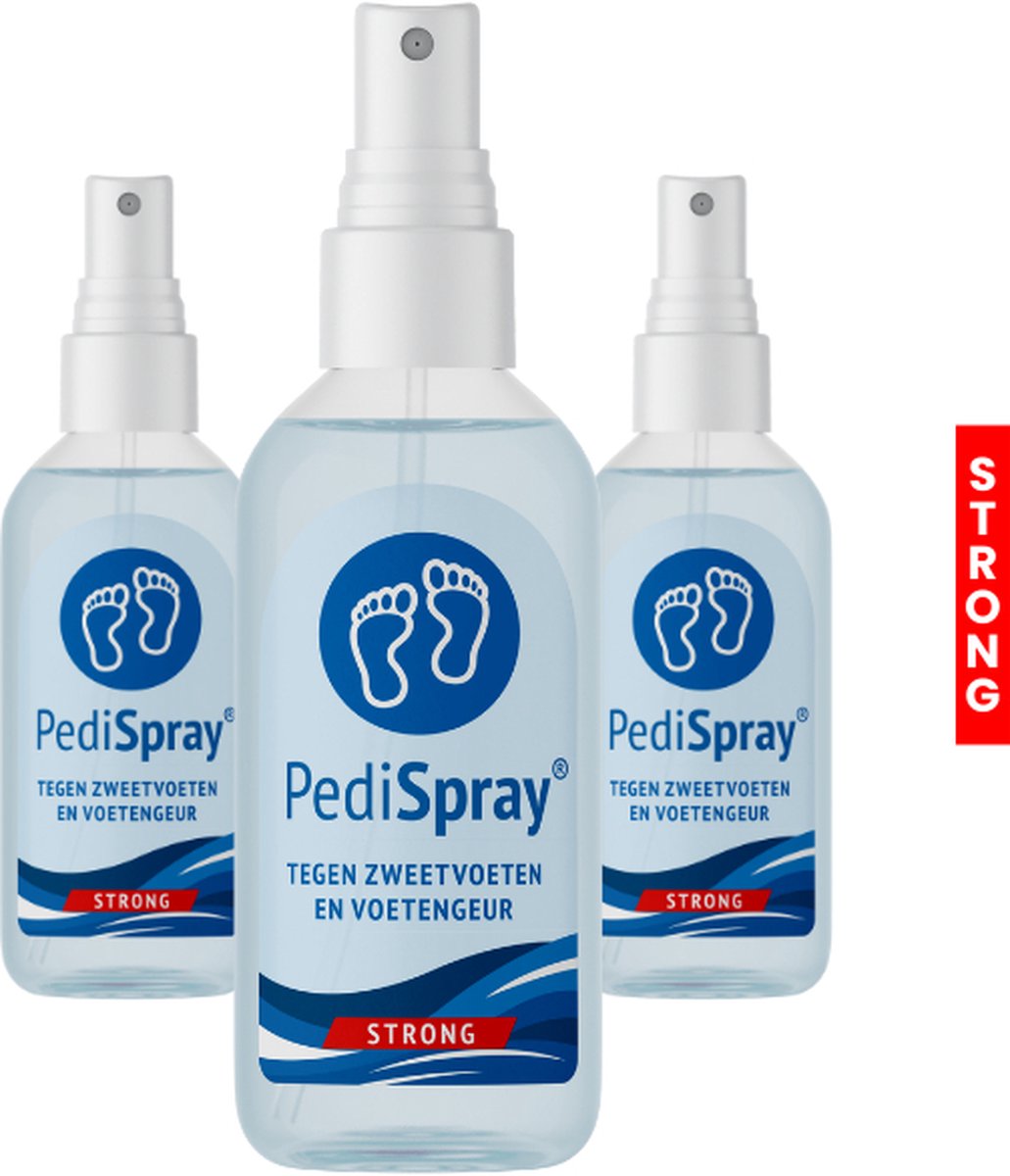 Goedkoopste PediSpray® Strong - 3 Pack - Voetspray Tegen Zweetvoeten - Middel tegen Stinkvoeten - Putjeszolen - Voet deodorant - Pedifris - Pedifresh - pedicare - anti transpirant - anti perspirant - voetengeur - voetdeodorant - geurvreter - schoen deodorant