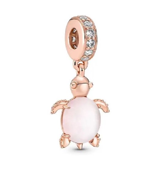 Rosé Schildpad Bedel - 925 Sterling Zilver -Zirkonia - RomyStones