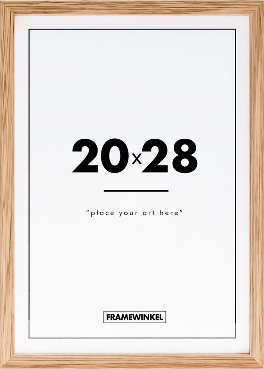 Fotolijst - Framewinkel - Premium Hout - Fotomaat 20x28 cm - Posterlijst - Fotolijstje - Eik