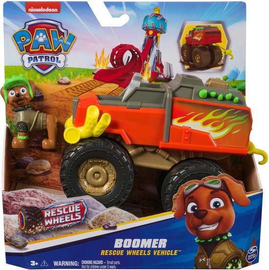 Foto: Paw patrol reddingswagens monstertruck met boomer speelfiguur speelgoedauto