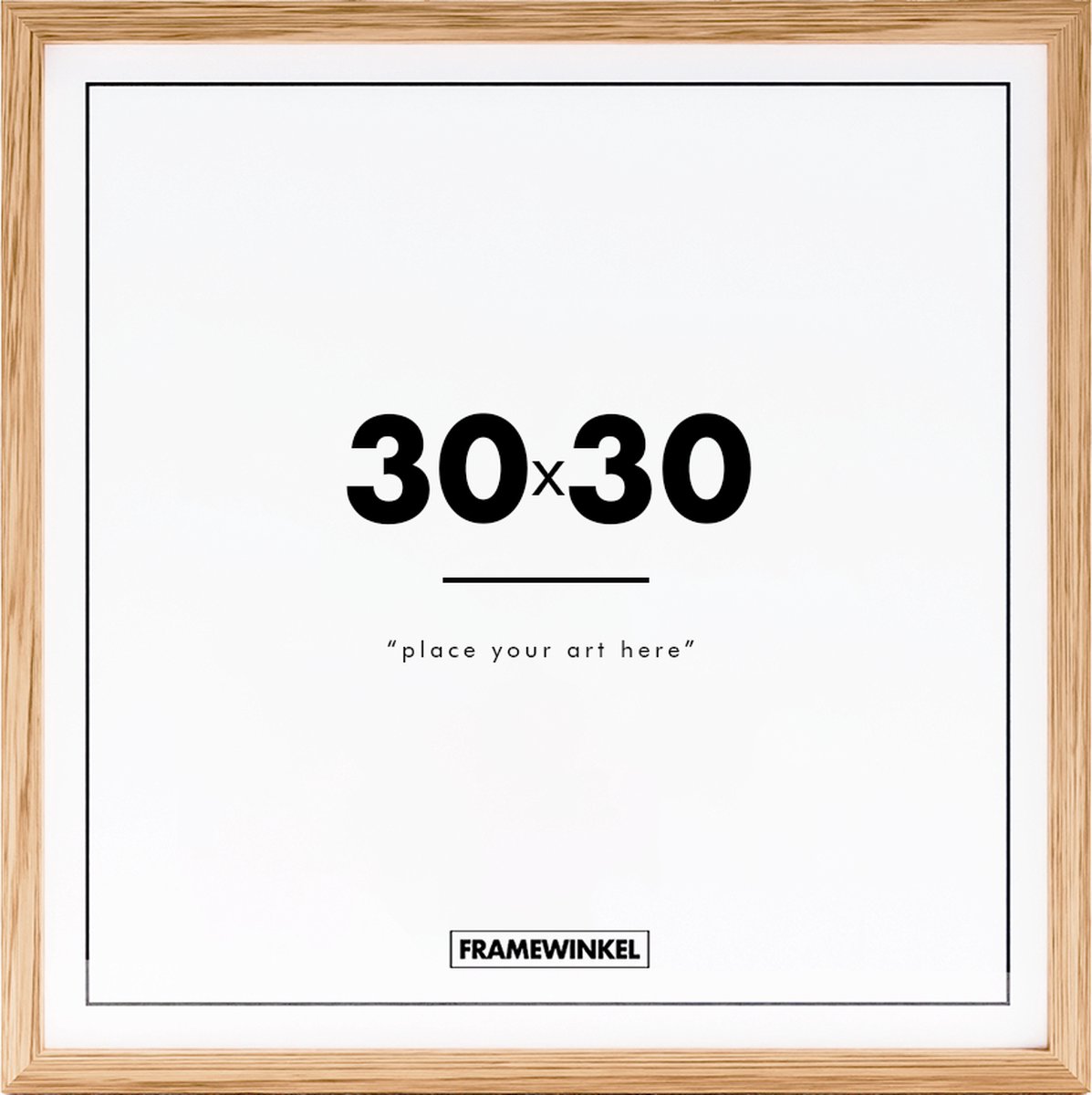 Fotolijst - Framewinkel - Premium Hout - Fotomaat 30x30 cm - Posterlijst - Fotolijstje - Eik