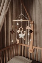 Hippe Schommels® Boxmobiel Voordeelset Groot – Mobiel Sterren + Luxe 360° Verstelbaar Houder - Massief Hout – Perfect als Cadeau! – Babykamer – Wieg – Babyshower – Kraamcadeau