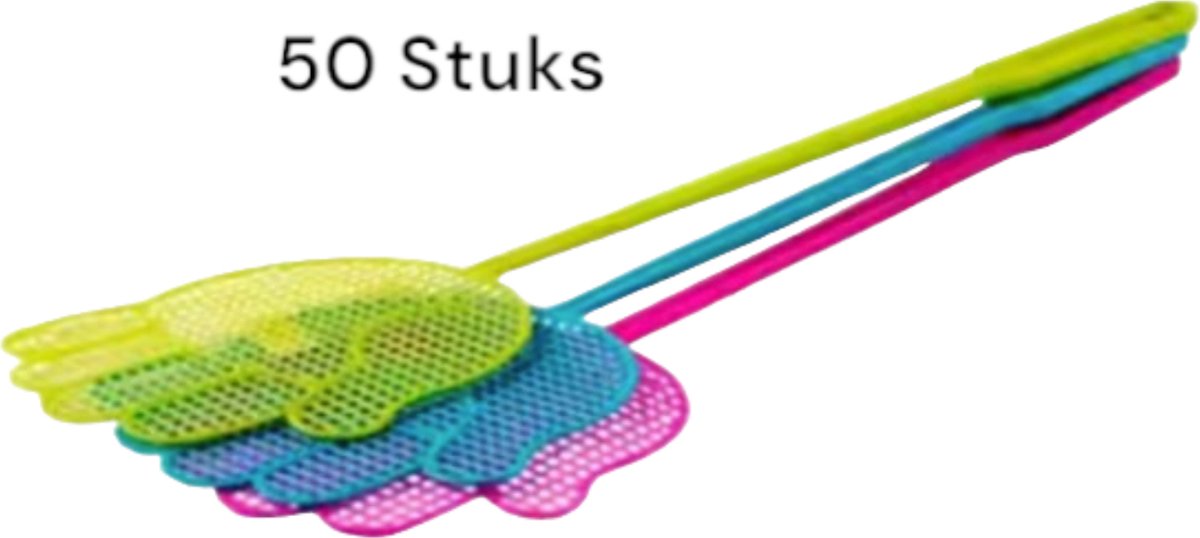 HL - Set 50x Stuks - Vliegenmepper - Vliegenmeppers - Vliegenvanger - Tapette - 4 Kleuren