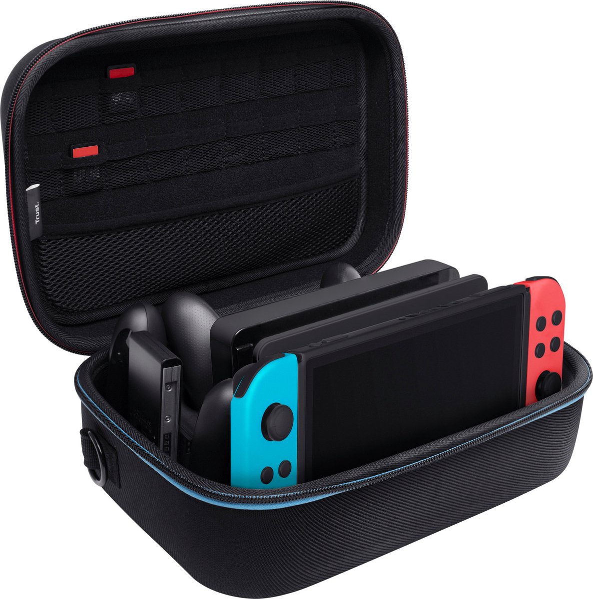 Trust GXT 1247 Switch opbergcase - Draagbare opbergcase - Travelcase - voor Nintendo Switch, Switch OLED & Switch Lite - Ruime hoes - Zwart op Prijzenvolger.com