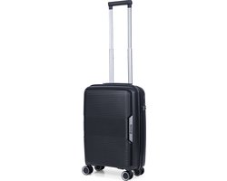 TravelZ Swinger Handbagage koffer 55cm - Sterke Lichtgewicht Trolley 35 ltr met TSA-slot - Zwart