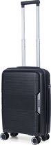 TravelZ Swinger Handbagage koffer 55cm - Sterke Lichtgewicht Trolley 35 ltr met TSA-slot - Zwart