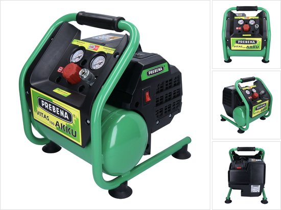 Accucompressor, persluchtcompressor voor Makita 18 V accu (zonder batterijen), kleine compressor, luchtcompressor, 8 bar werkdruk, capaciteit van 3 liter, snel opblazen voor pneumatisch gereedschap