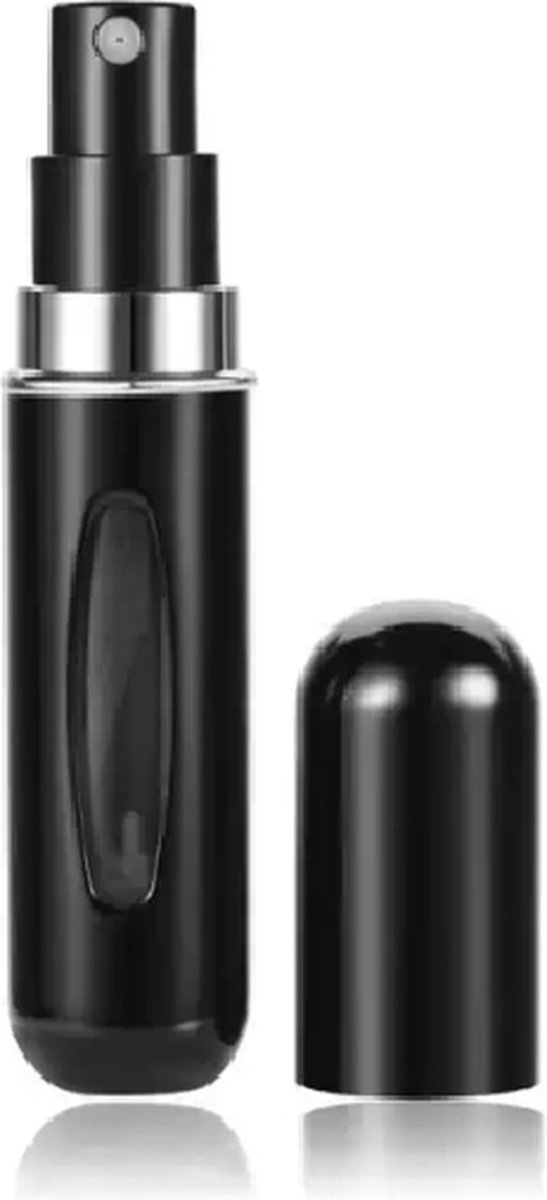 Ulanax® | Mini-Parfum - Flesje - Lipstick - Formaat - Navulbare - Verstuiver in stijlvol zwart |