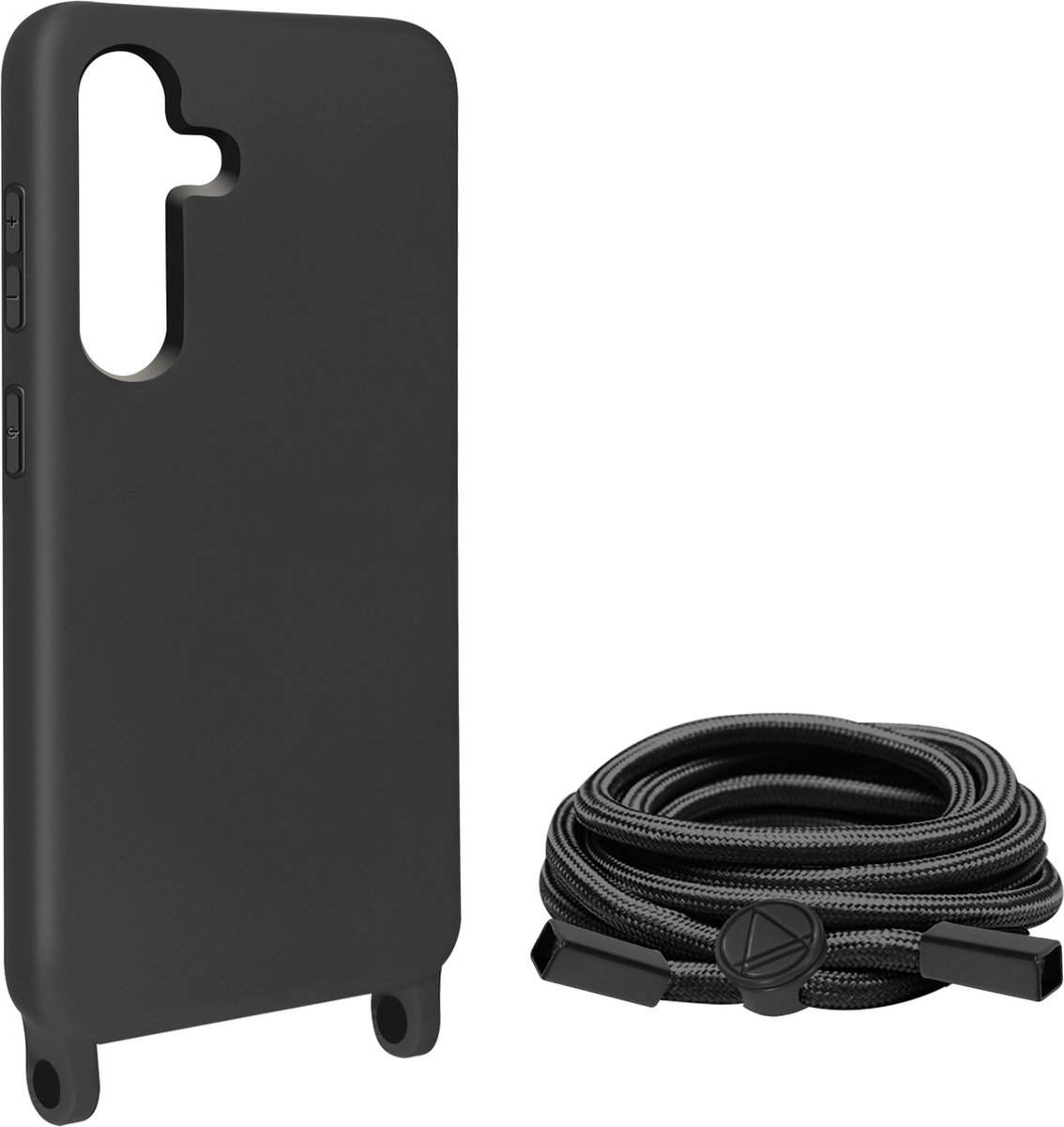 Avizar Koordhoesje Geschikt voor Samsung Galaxy S24 Corda serie, Zwart