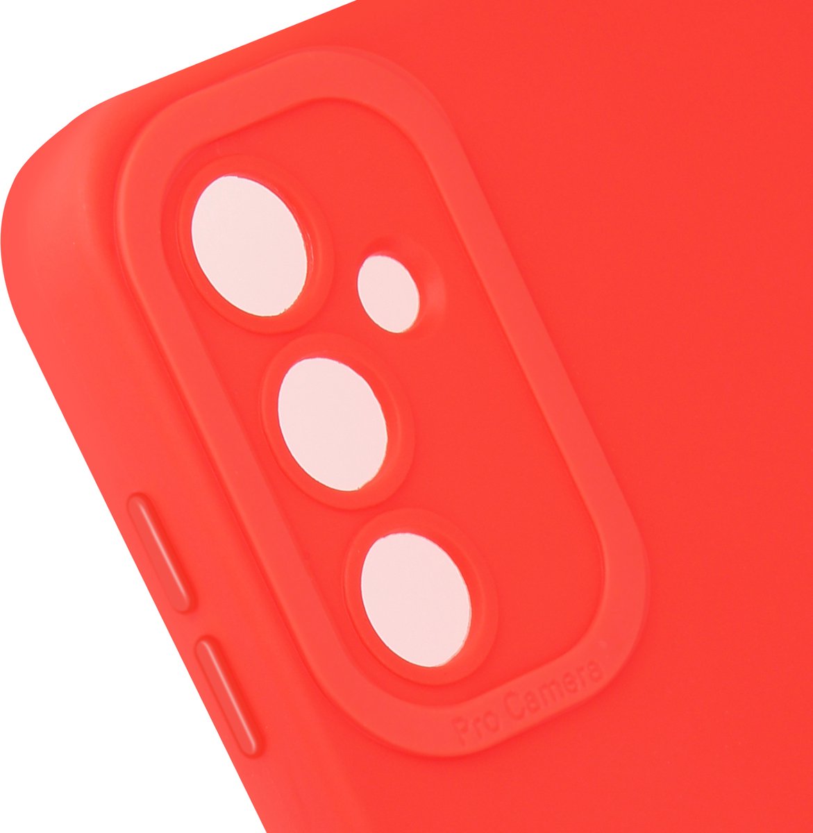 Avizar Hoes Geschikt voor Samsung Galaxy A14 Mat Beschermde Camera, Rood