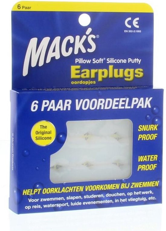 Macks - Pillow Soft Silicone - Oordoppen - 6 paar
