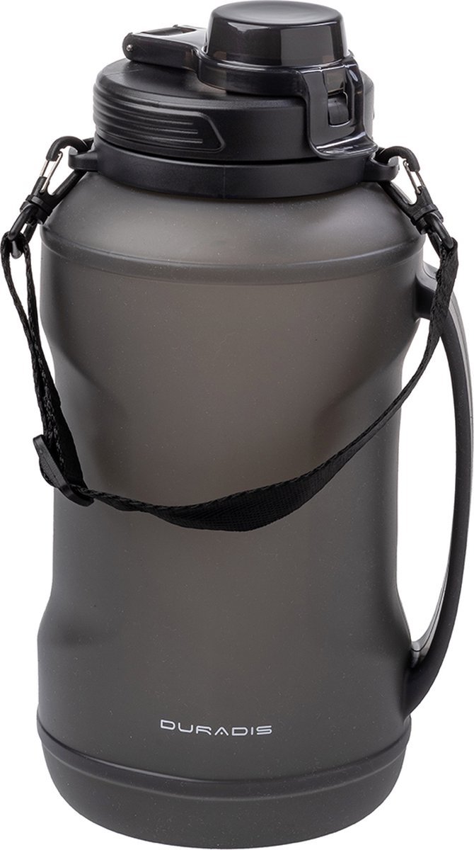 Duradis - Opvouwbare waterfles - Drinkfles - Waterzak - Duurzaam - Siliconen - 2000 ml - Zwart — cadeau in Sport & Outdoor - foto 7