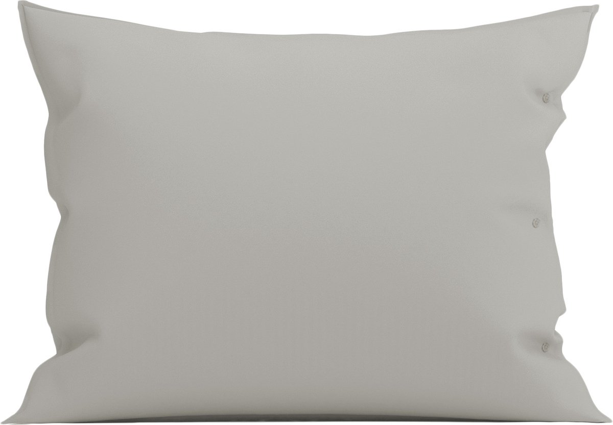 Yellow Kussensloop Percale - Kussenhoes van 60x70 cm - 1 stuk - 100% Katoen-Perkal - Grijs