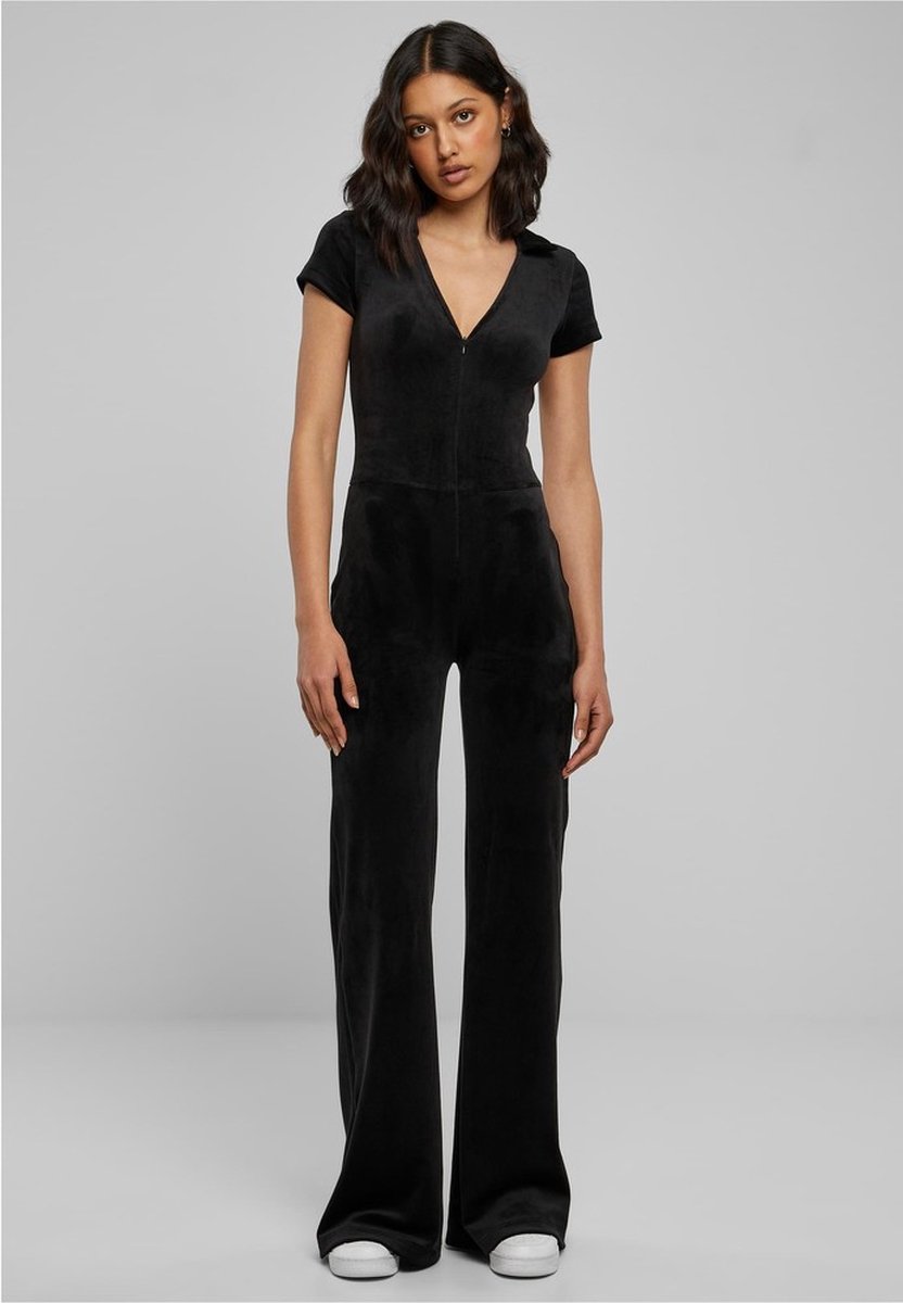 Urban Classics Velvet Jumpsuit 4XL Zwart