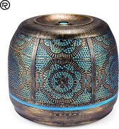 Devacieux Aroma Diffuser Metal + 10 ML Aroma Oil - Vintage Flower By Night - Humidificateur Aromathérapie - Bronze - Aroma Diffuseur
