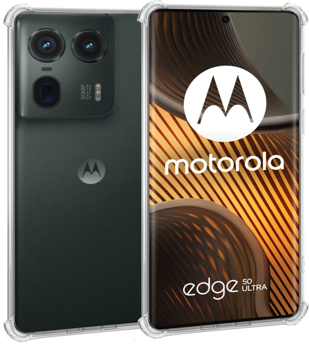 Geschikt voor Motorola Edge 50 Ultra - Hoesje - Shock Proof Case – Cover Transparant