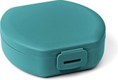 Amuse Snack Box - Boîtes à Snack - Boîte de Rangement avec Fermeture à Clip - Passe au Lave-Vaisselle - Ronde - Blauw - 200 ml