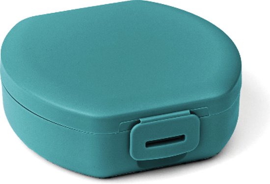 Amuse Snack Box - Boîtes à Snack - Boîte de Rangement avec Fermeture à Clip - Passe au Lave-Vaisselle - Ronde - Blauw - 200 ml