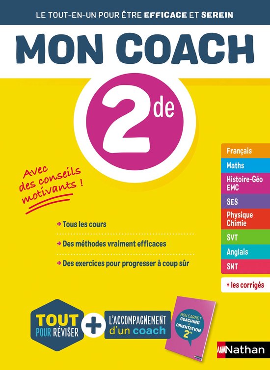 Mon coach 2de - Toutes les matières Seconde 2025-2026 - Mat ... - cover