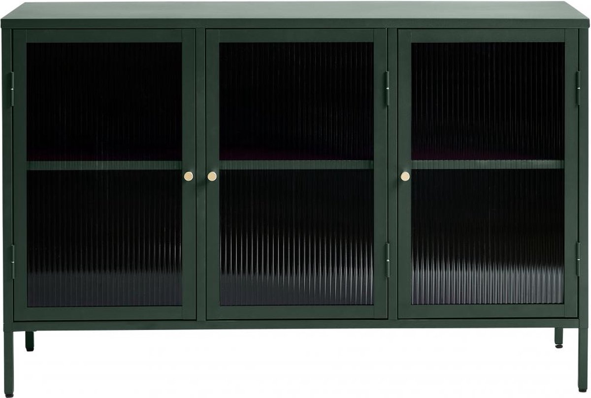Nordic Home - Olan glazen dressoir - 130 cm - groen