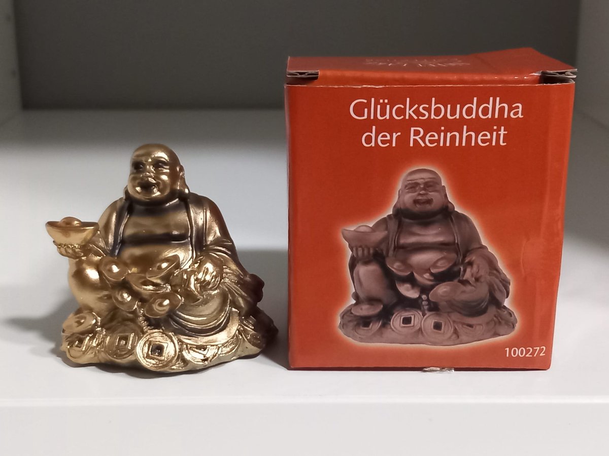 Sweet Lake Geluks Buddha - Boeddha van Reinheid bronskleurig 100272