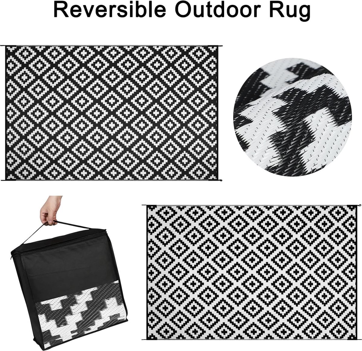 MOKANI Outdoortapijt, weerbestendig, omkeerbaar balkon