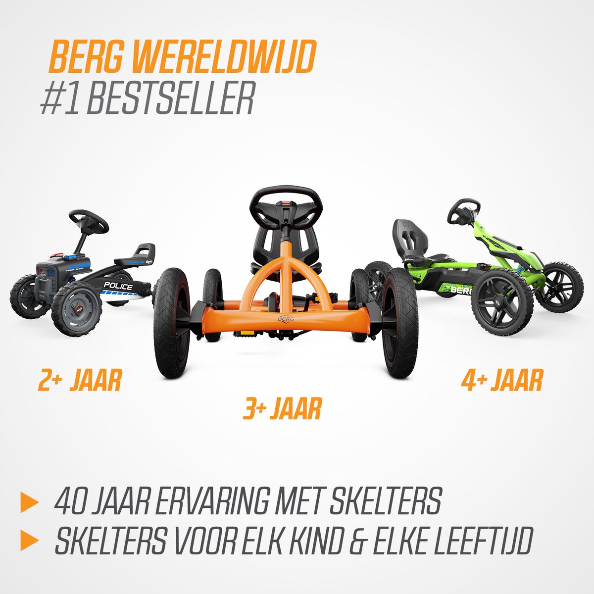 BERG Buddy B-Orange Skelter - 3+ Jaar - Verstelbare Stoel - Vrijloopautomaat - Oranje — afbeelding 6