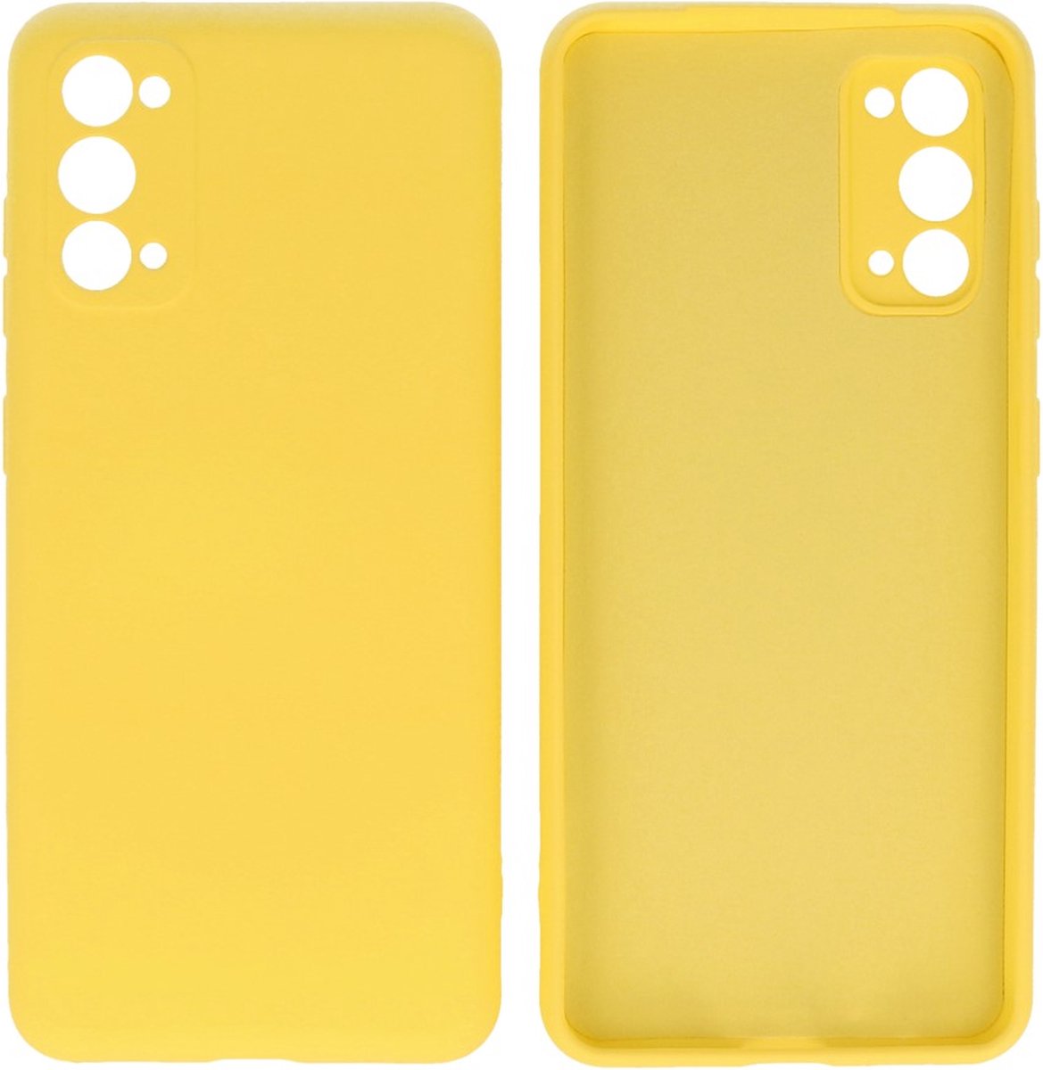 Hoesje Geschikt voor Samsung Galaxy S20 - Backcover Telefoonhoesje - Geel