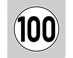 100km per uur sticker - Caravan - Camper -