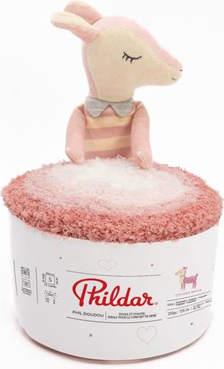 Phildar - Doudou - Superzachte garen voor baby met knuffeltje - Kleur: Biche