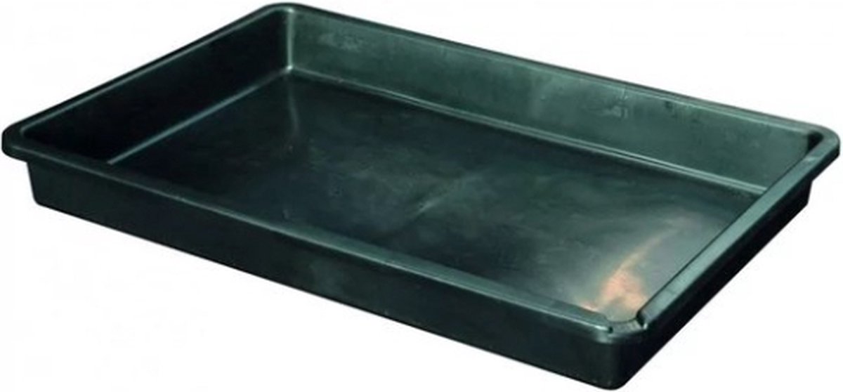 HL - Kunststof lekbak 50 liter - zwart - 88x60x10 cm - olieopvang - vloeistoffen - multifunctioneel