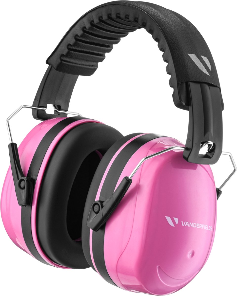 Vanderfields V-Fort - Professionele Gehoorbeschermers voor Volwassenen – 33dB SNR Krachtige Geluidsdemping – Bij Extreem Hard Geluid - Klussen, Schietsport, Drummen - Opvouwbaar en Comfortabel – Roze