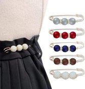5 Stuks (kleur)- mode parel broche - Sierspeld Set - faux parel broches - Vestsluiting - Vestspeld - trui sjaal clip - taille broek extender veiligheidsspelden