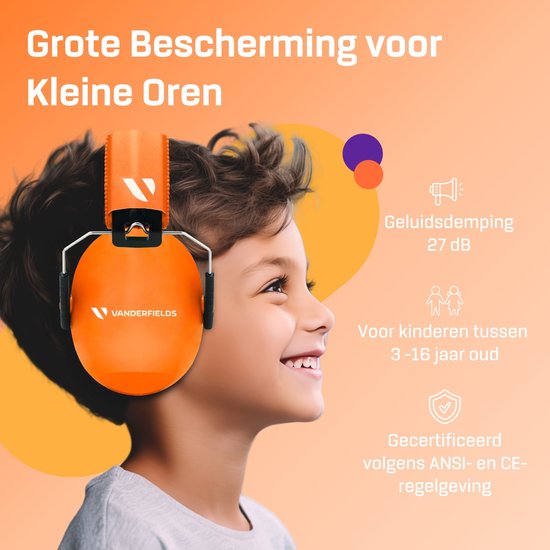Geluidsbescherming voor Kinderen - Comfortabele Opvouwbare Gehoorbescherming - Inklapbaar en Verstelbare Hoofdband - Oorbeschermers voor Kinderen Meisjes Jongens