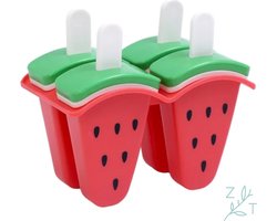 ZijTak - Watermeloen ijsvorm - ijsjesvorm - ijs - IJsjesvormen - Set van 4 Stuks