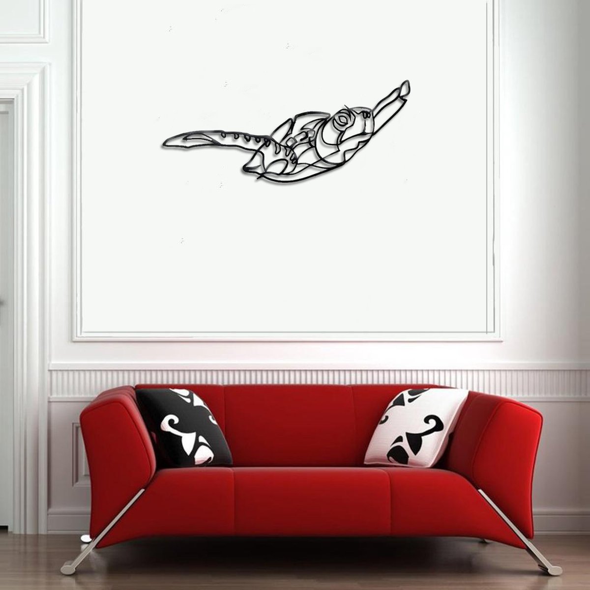 MT-1011, metaal zwart, afmeting 70x50cm