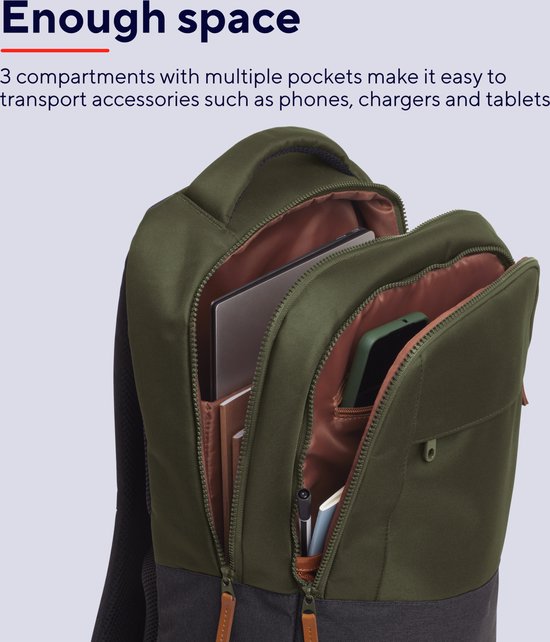 Trust Lisboa 16″ Laptop Rugzak – Laptop Backpack – 16 Inch – Groen