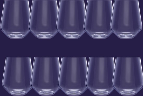 OneTrippel - Verres à eau - Verres incassables - Verre à eau 10 pièces - Set Verres - 400 ml