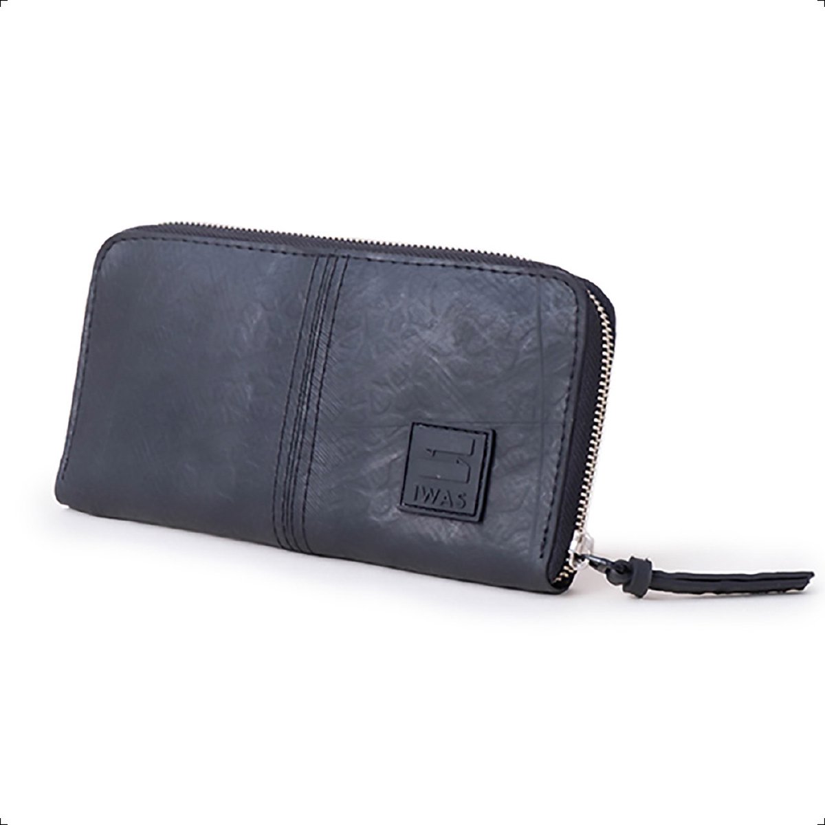 IWAS Portemonnee - 100% Upcycled Pasjeshouder - Portefeuille met Rits - Kaartenhouder voor Mannen en Vrouwen - Handgemaakt & Uniek - Groot