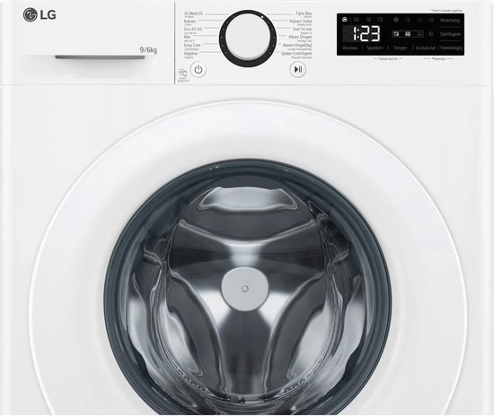 LG F4DR3096N3W - Was-Droog combinatie - 9/6kg - 1400tpm - Steam Turbowash