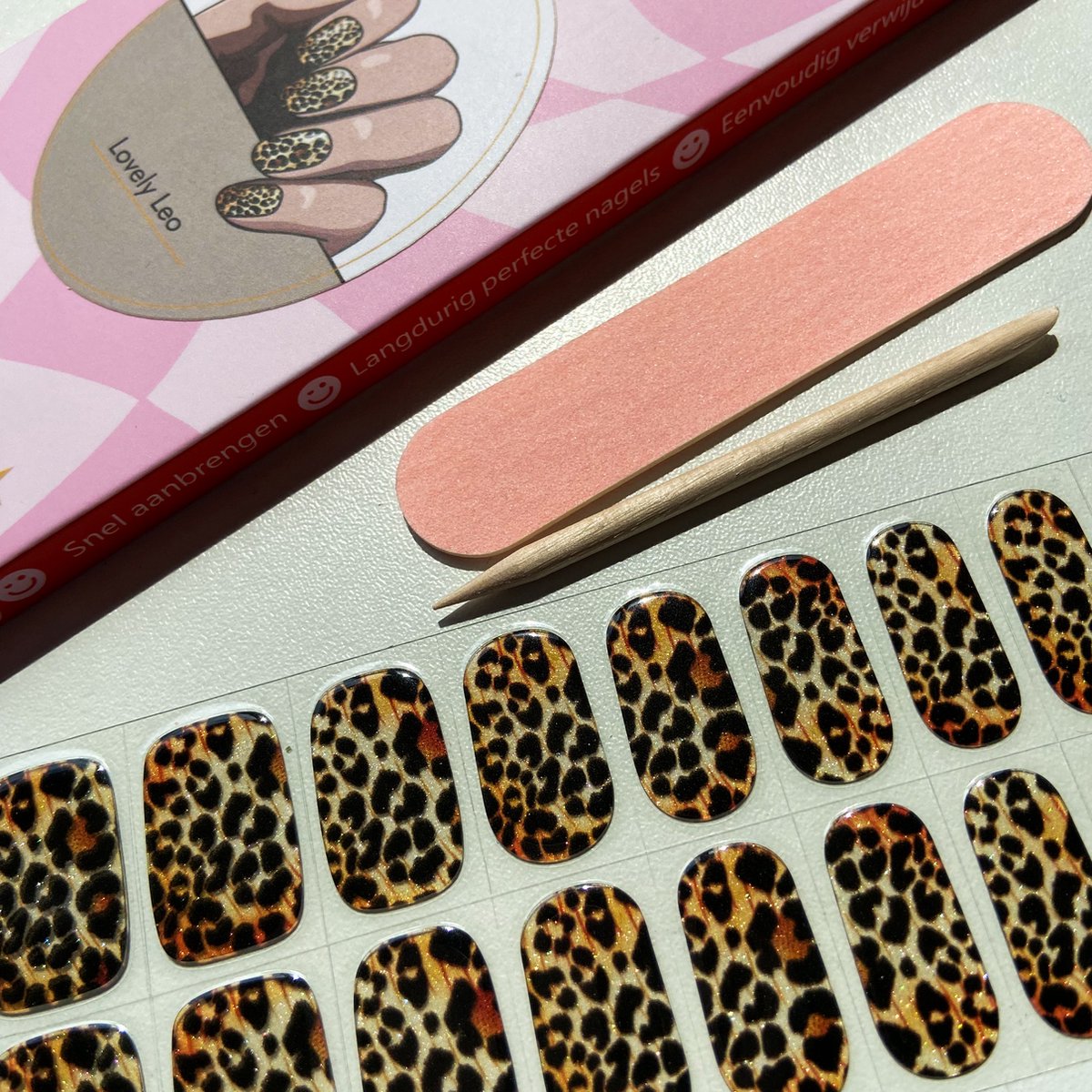 Slayo© - Gellak Stickers - Lovely Leo - Panterprint - Nagelstickers - Gel Nail Wraps - Nail Art Stickers - Nail Art - Gellak Nagels - Gel Nagel Stickers - Nail Wraps - LED/UV lamp nodig