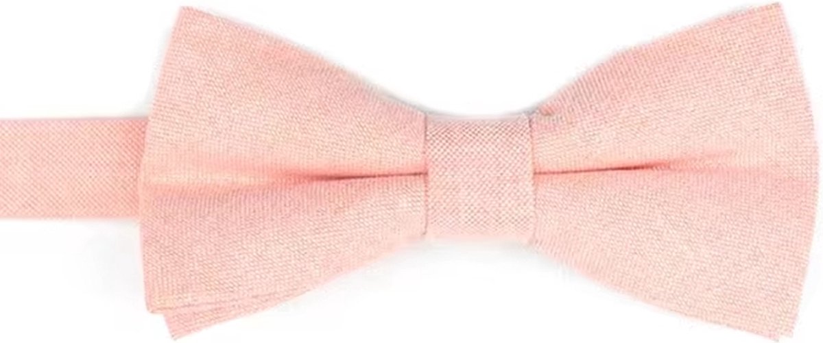 Strik Vlinderdas - Zalm Pastel - Kind Zoon