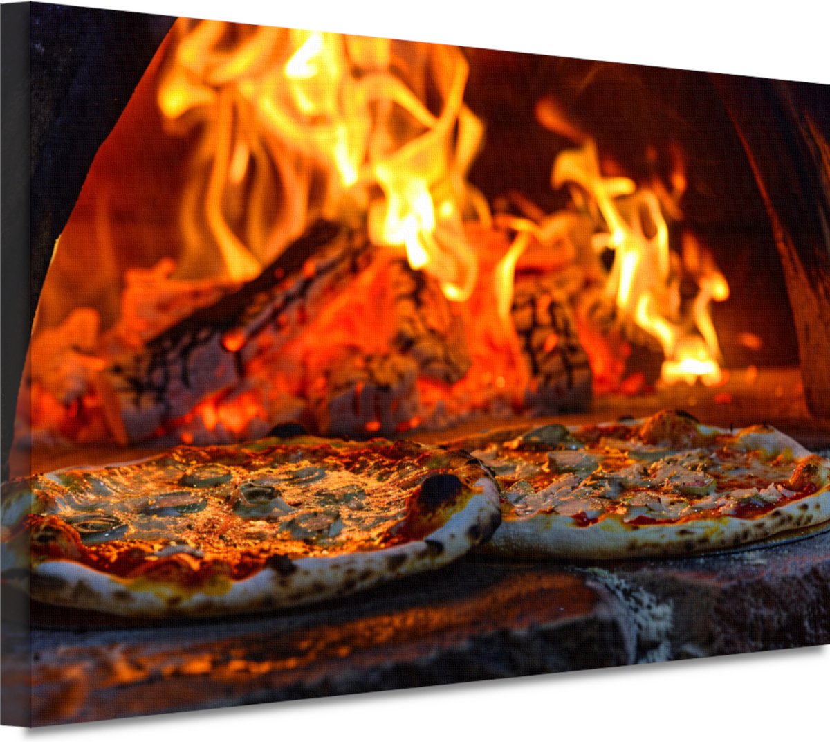 Pizza schilderijen - Eten portret - Schilderijen canvas Oven - Landelijke schilderijen - S