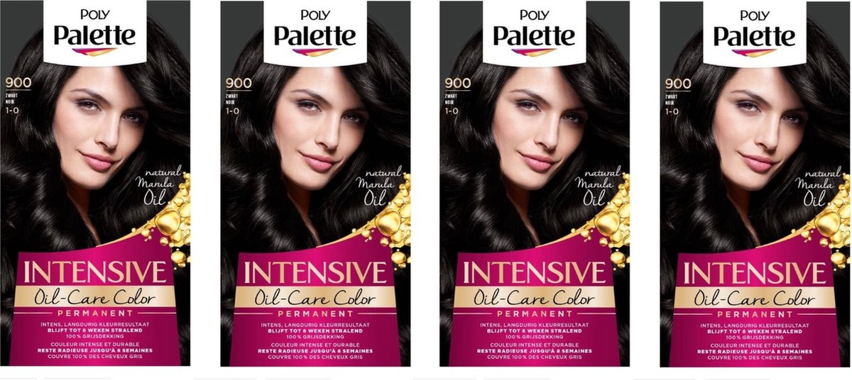 Schwarzkopf Poly Palette - Haarverf - 900 - Zwart - 115ml x 4